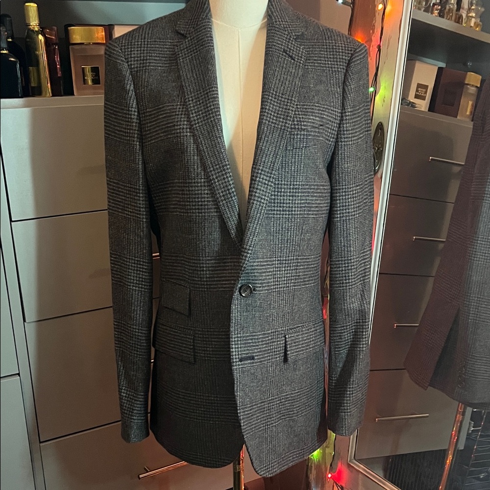 J. Crew Charcoal Plaid Blazer